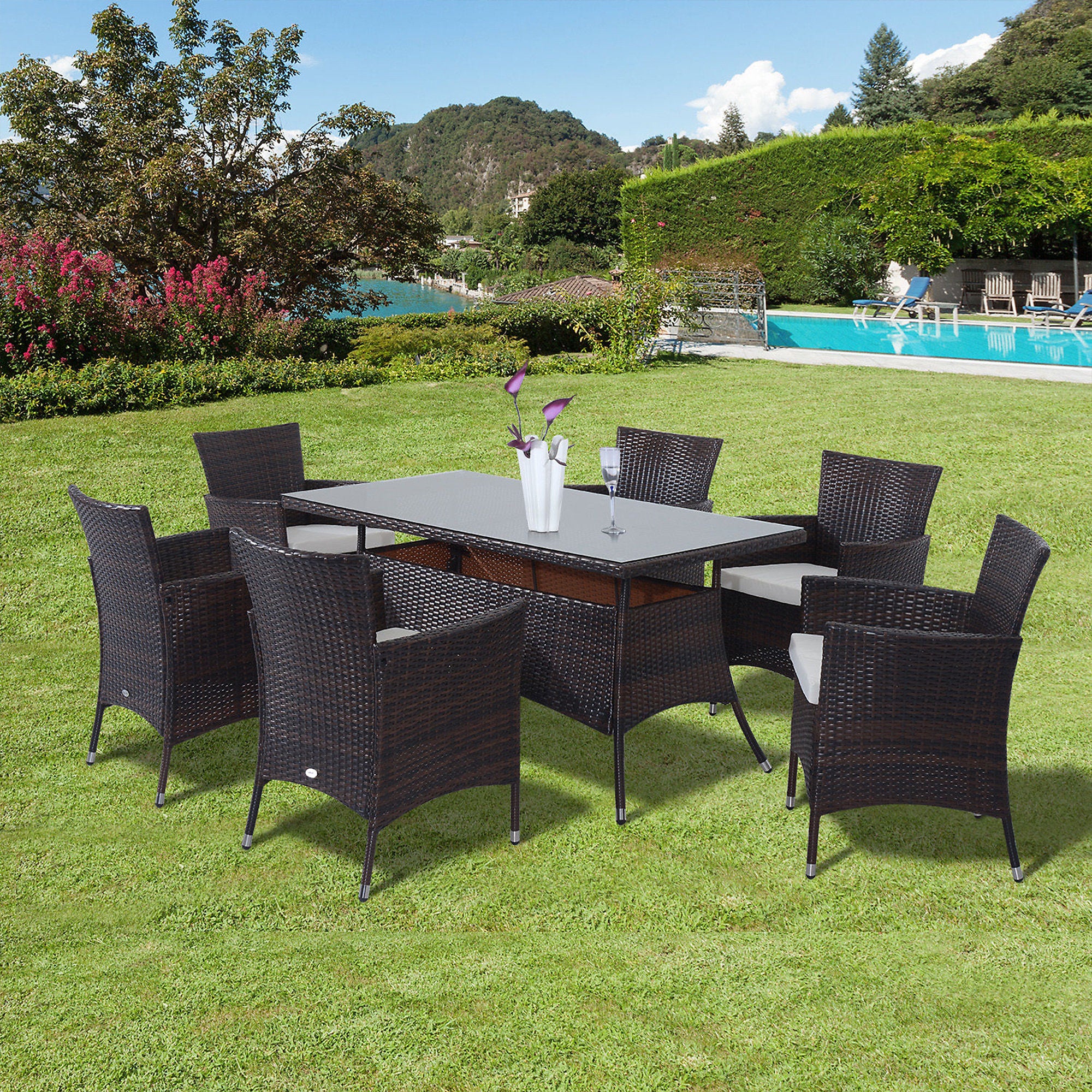 Bellagio 6-Seater Rattan Dining Set