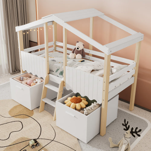 Cozy Cabin Kids Storage Bed