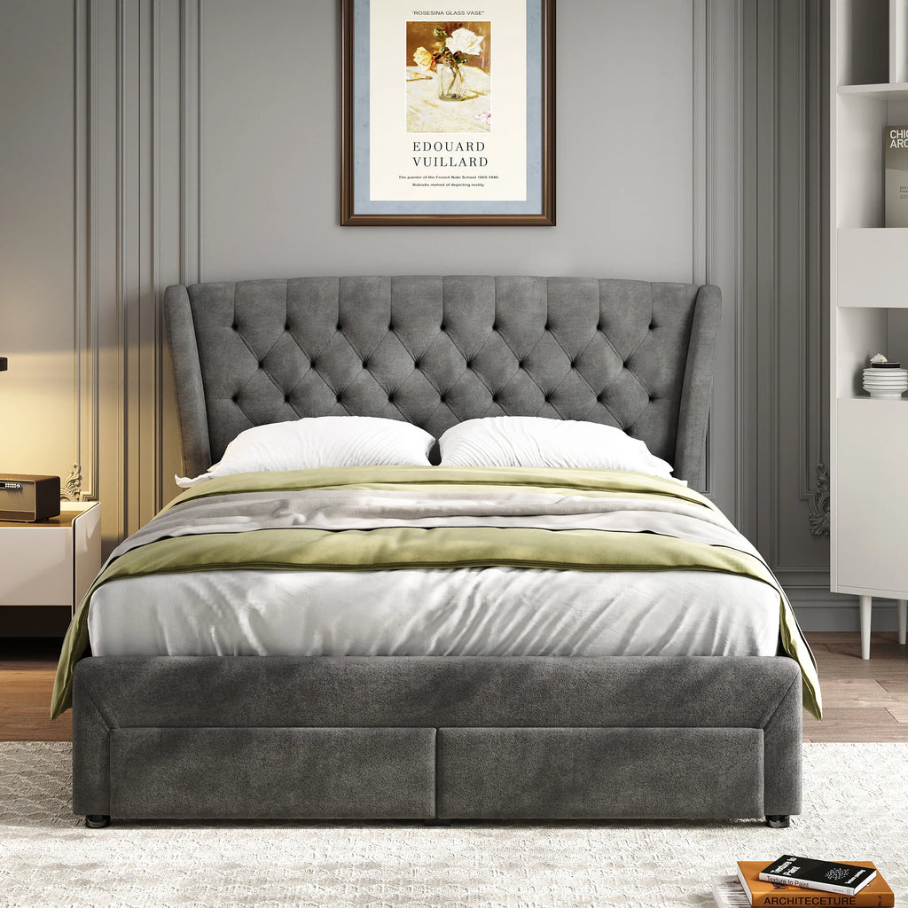 Berkeley Buttoned Double Bed