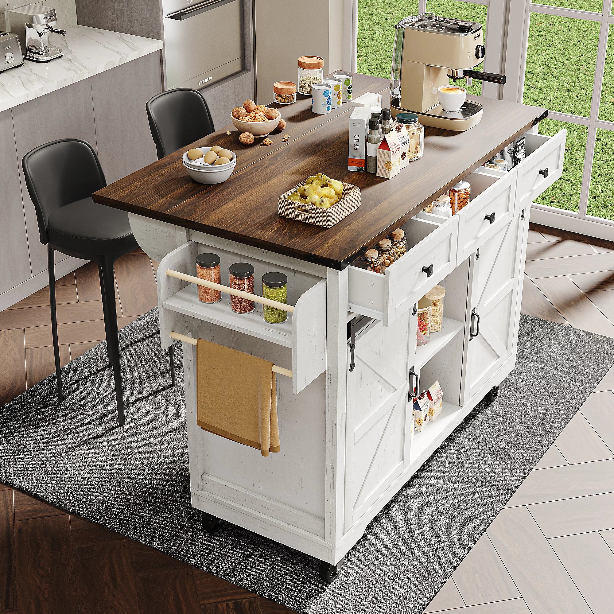 Valley Extendable Kitchen Island