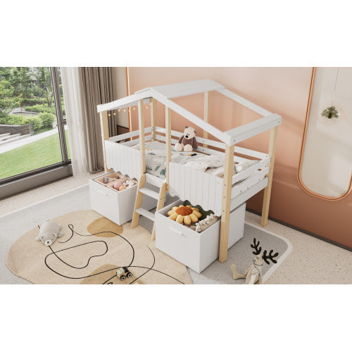 Cozy Cabin Kids Storage Bed