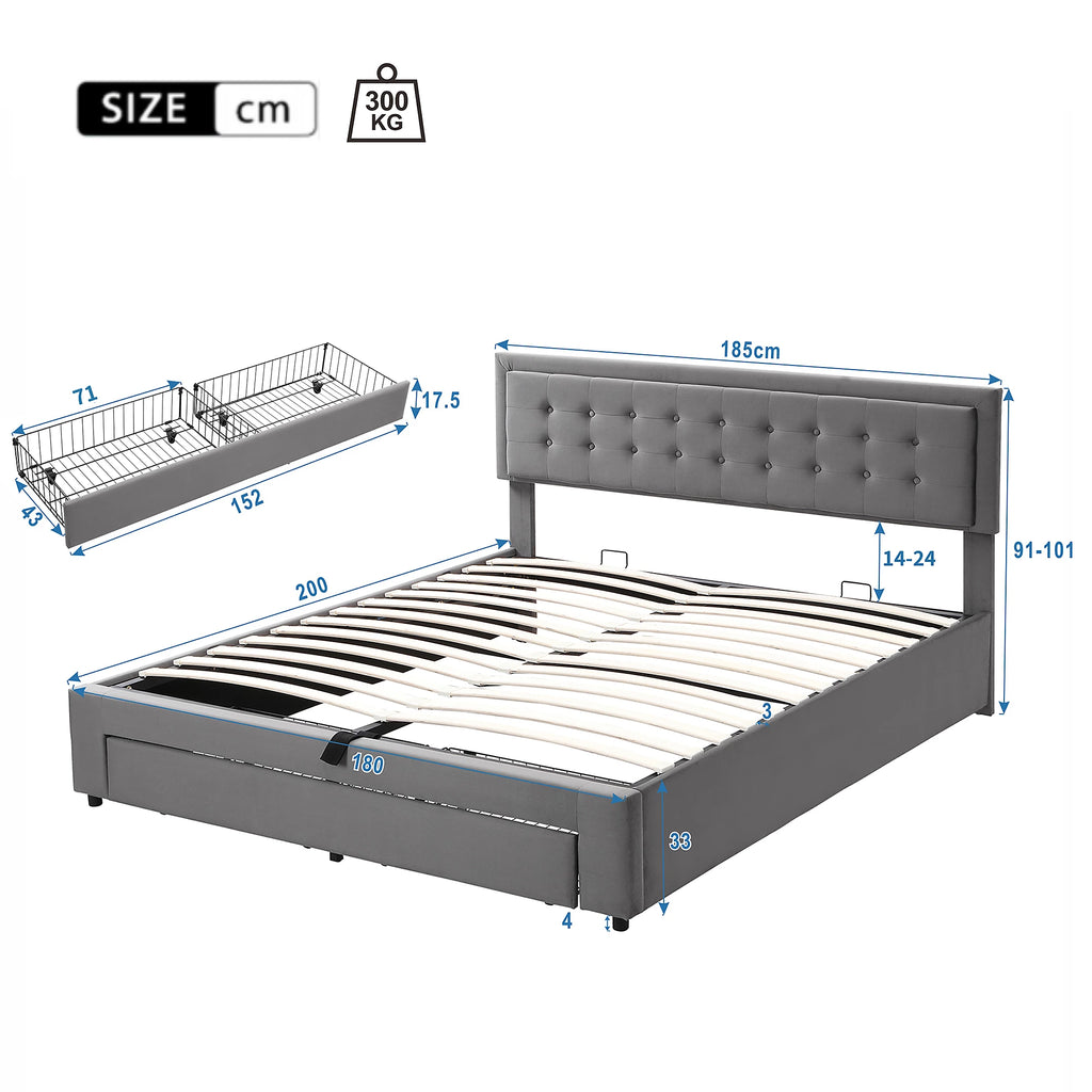 Maria Ottoman Super King Bed