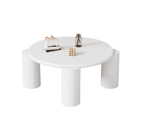 Porto White Round Coffee Table