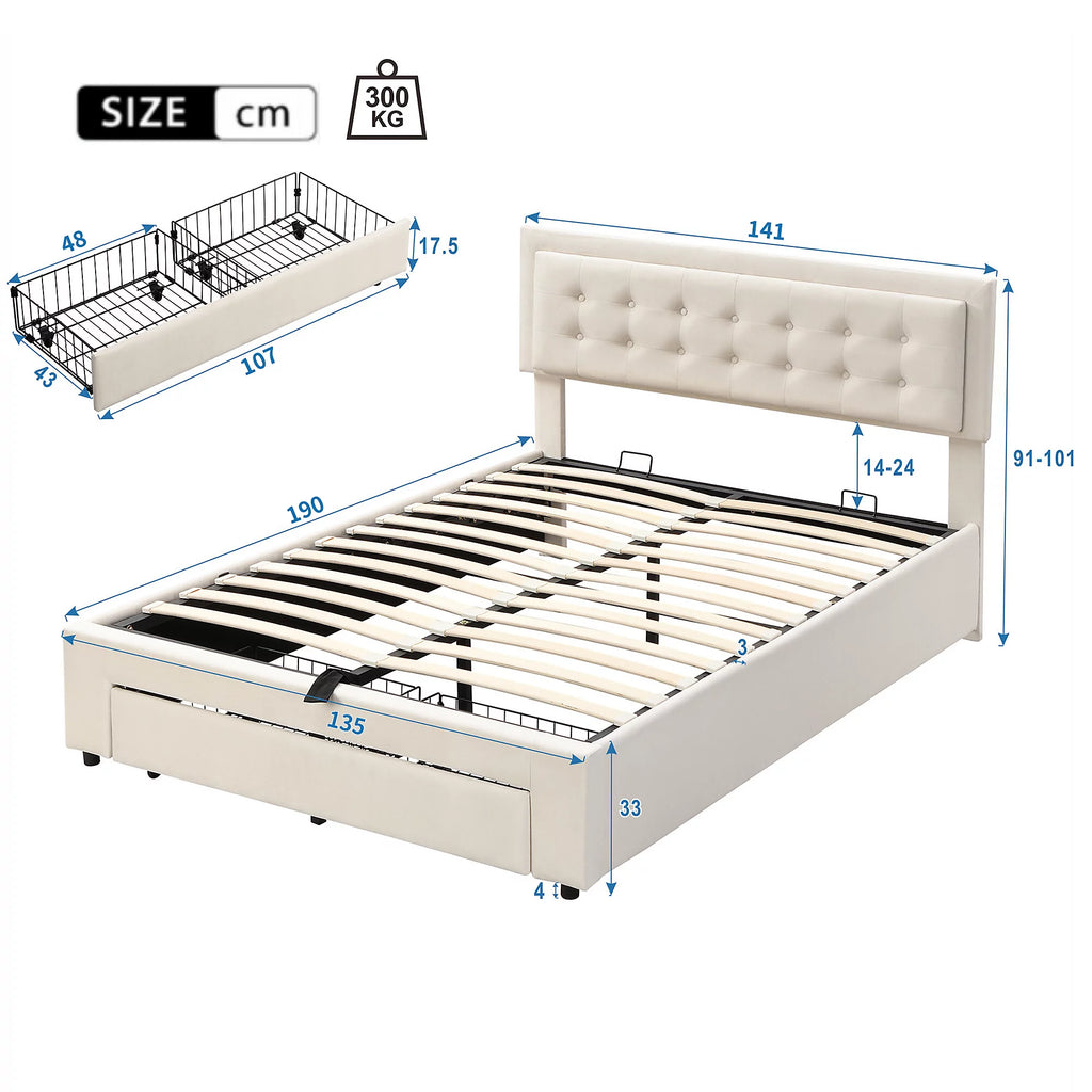 Maria Ottoman Double Bed