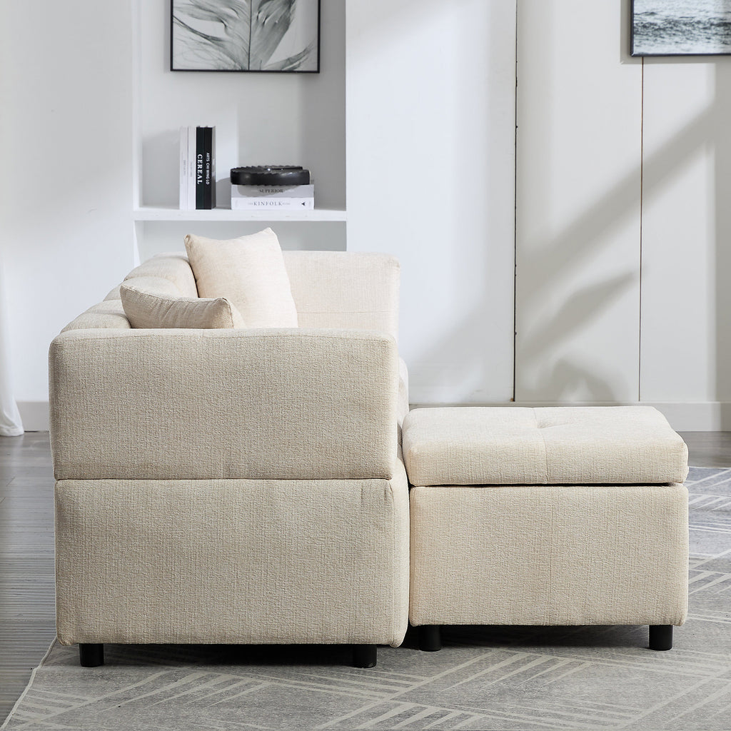 Morris L-Shaped Sofa - Beige