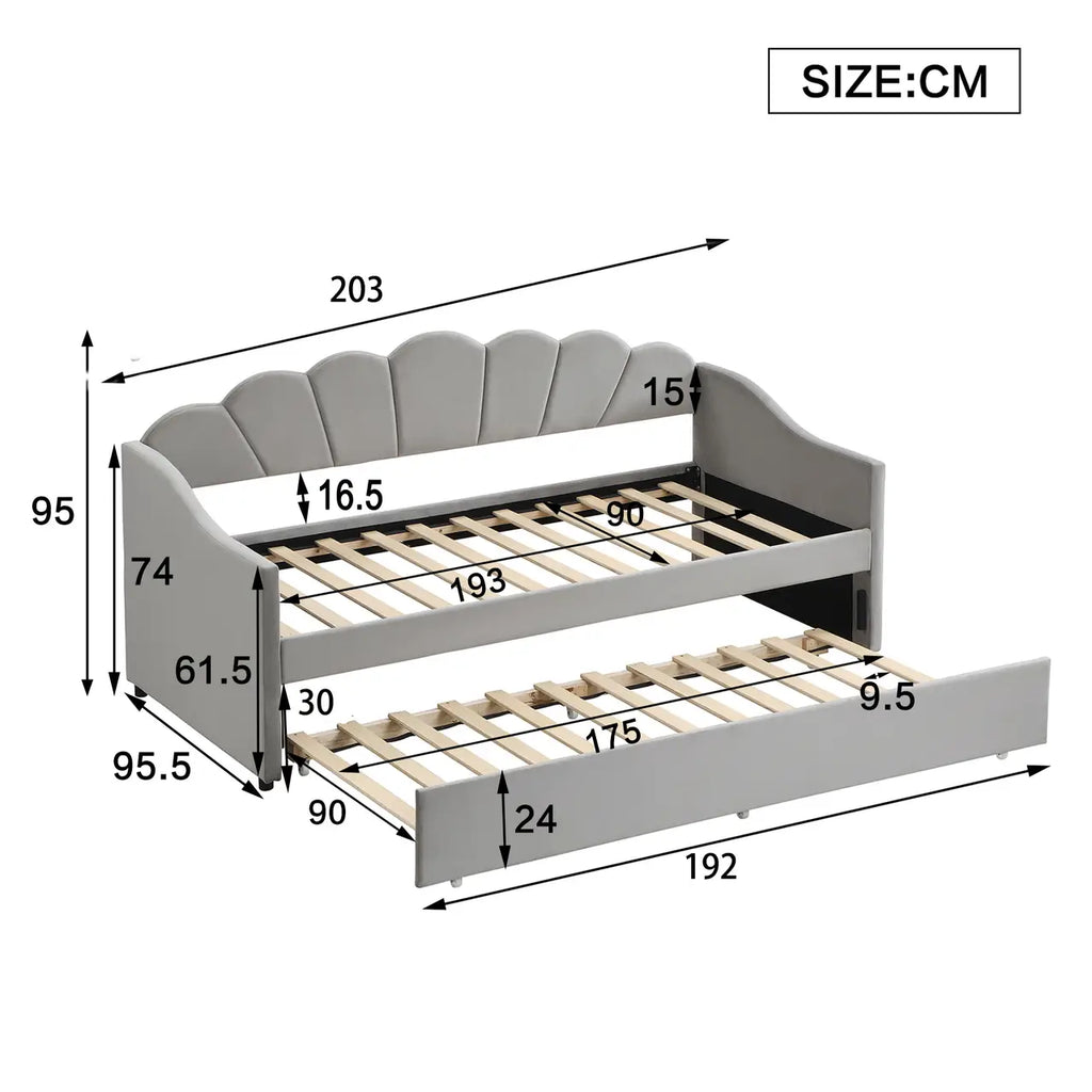 Velvet Kids Trundle Daybed