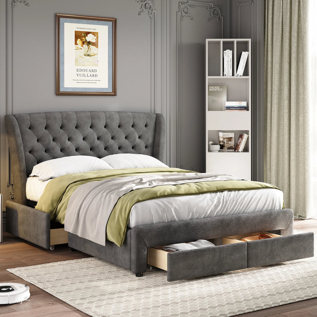 Berkeley Buttoned Double Bed