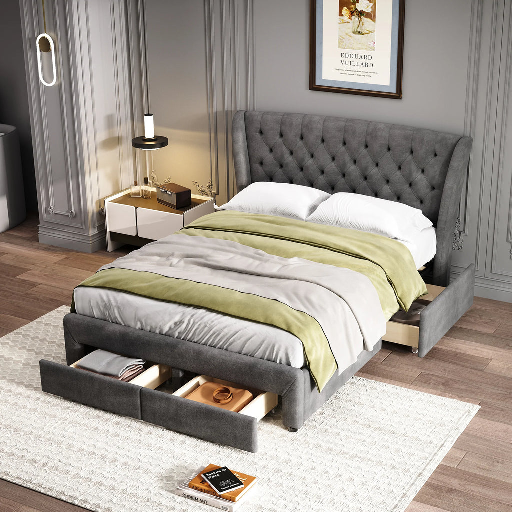 Berkeley Buttoned Double Bed