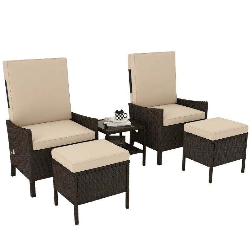 Portofino 5-Piece Rattan Lounge Set