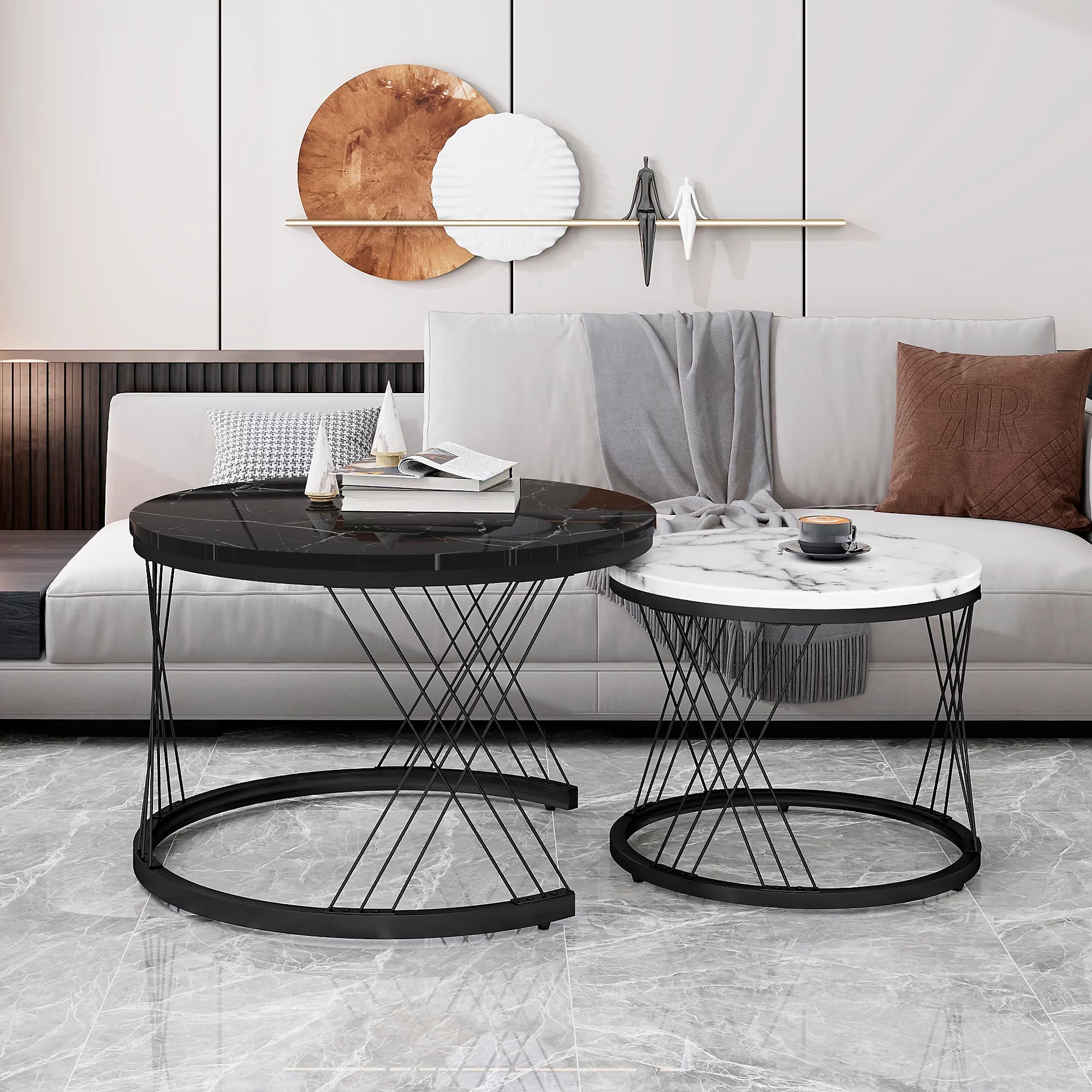 Gatsby Spiral Round Nesting Coffee Table