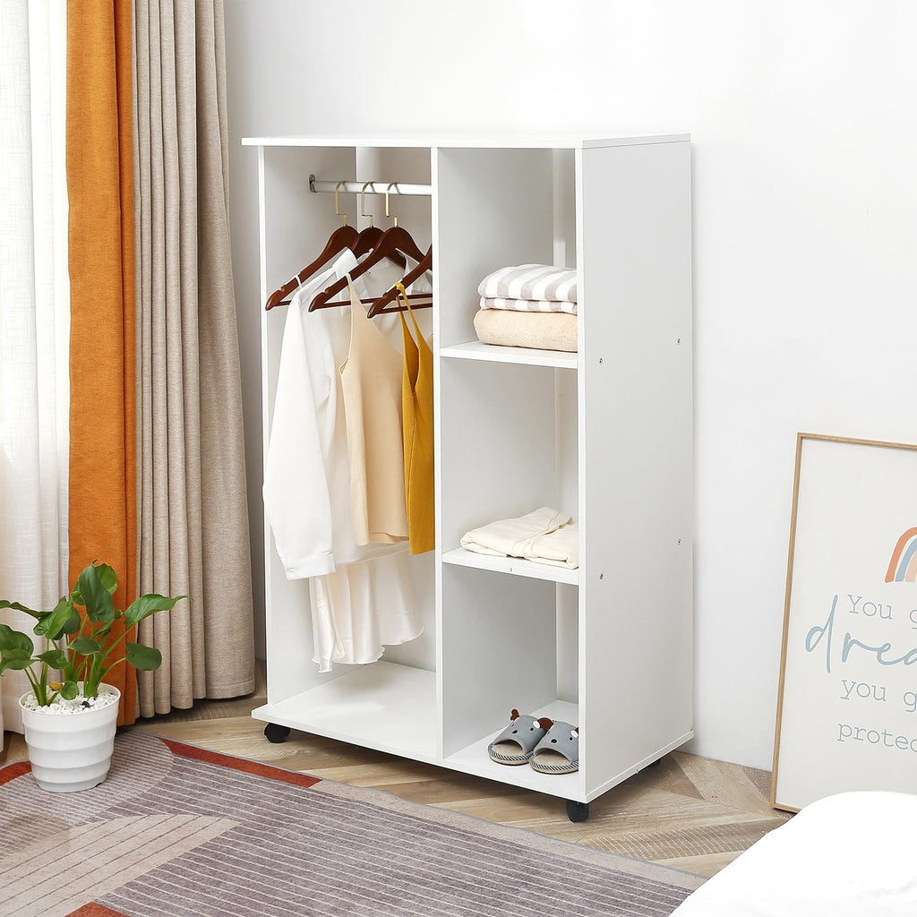 Luna Open Wardrobe With Wheels