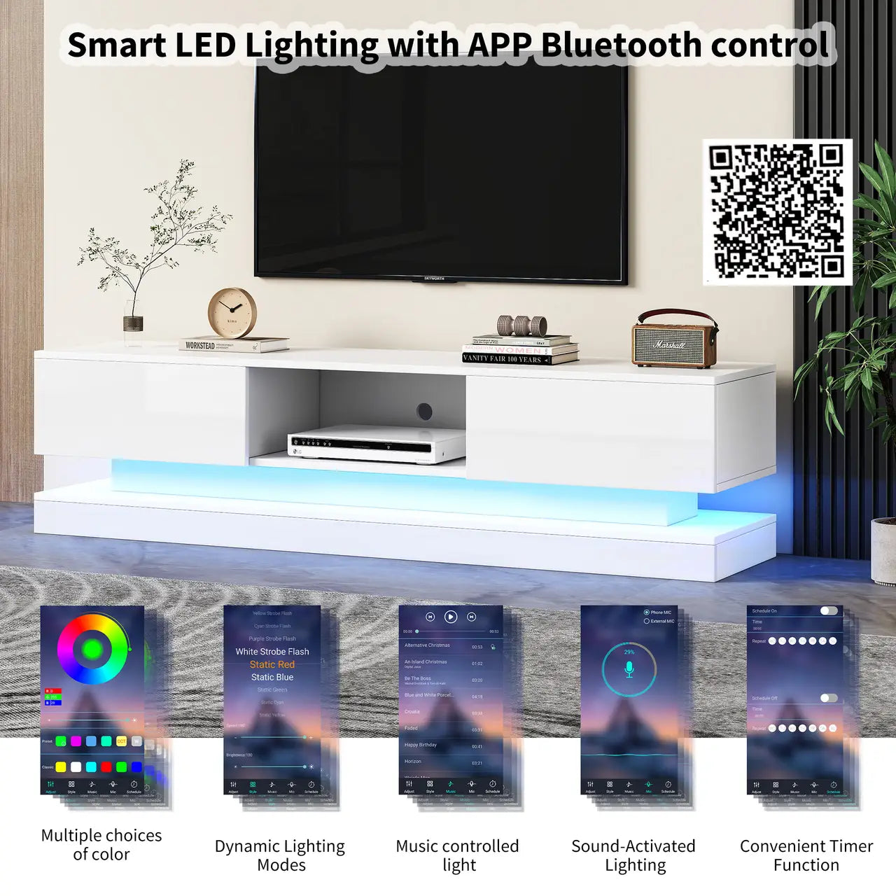 Aurora LED TV Stand