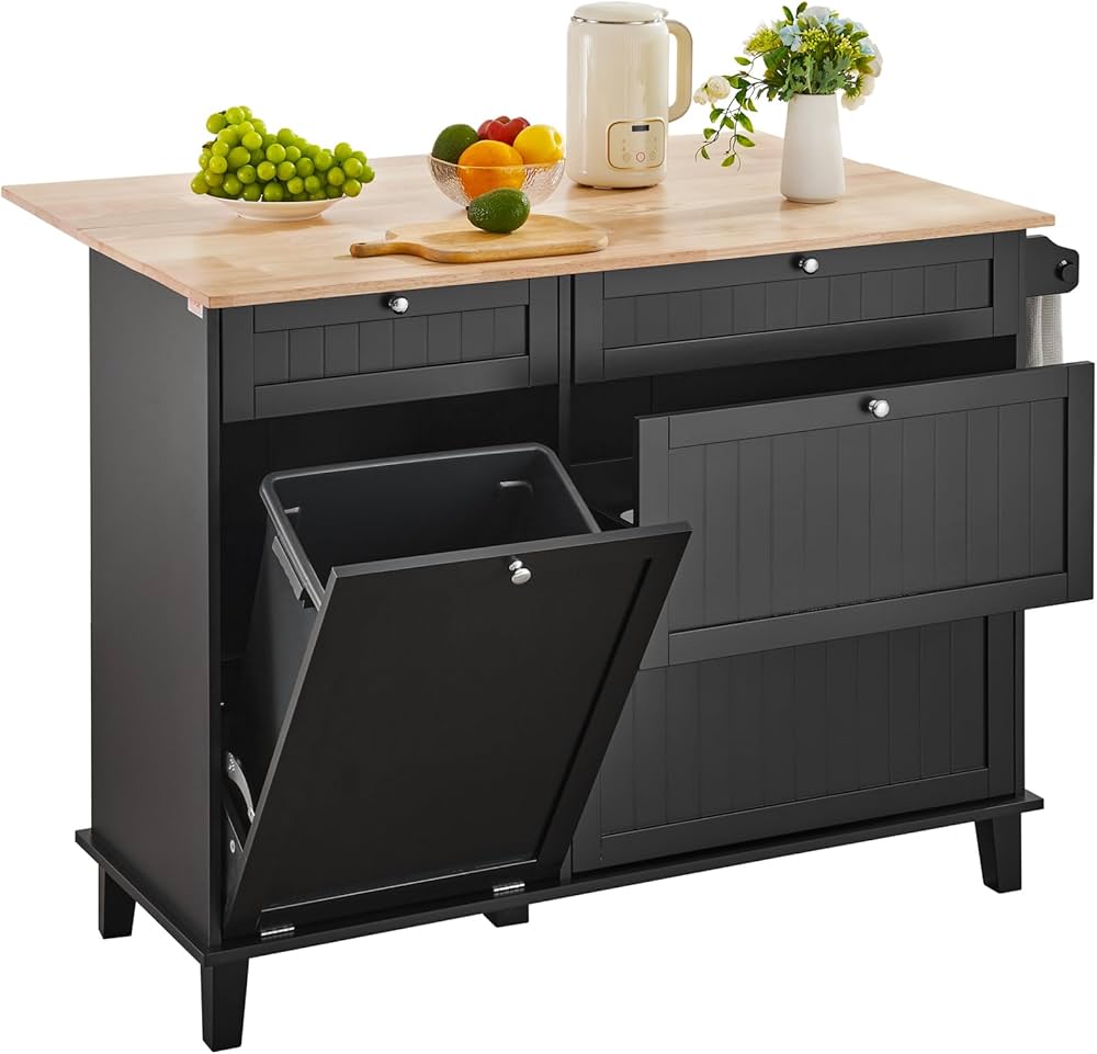 Manor Wood-Top Kitchen Island