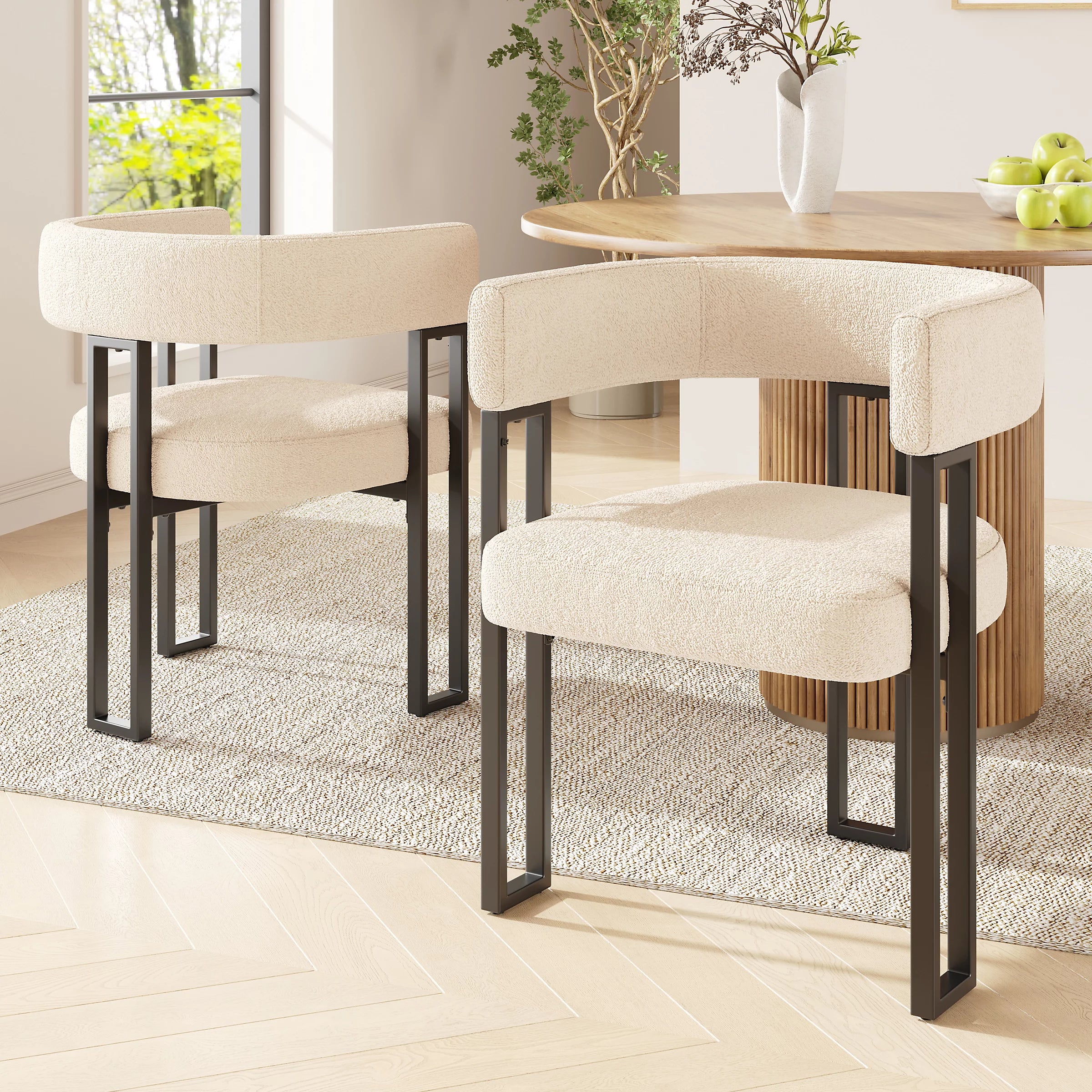 Mia Curve Dining Chairs - Set of 2