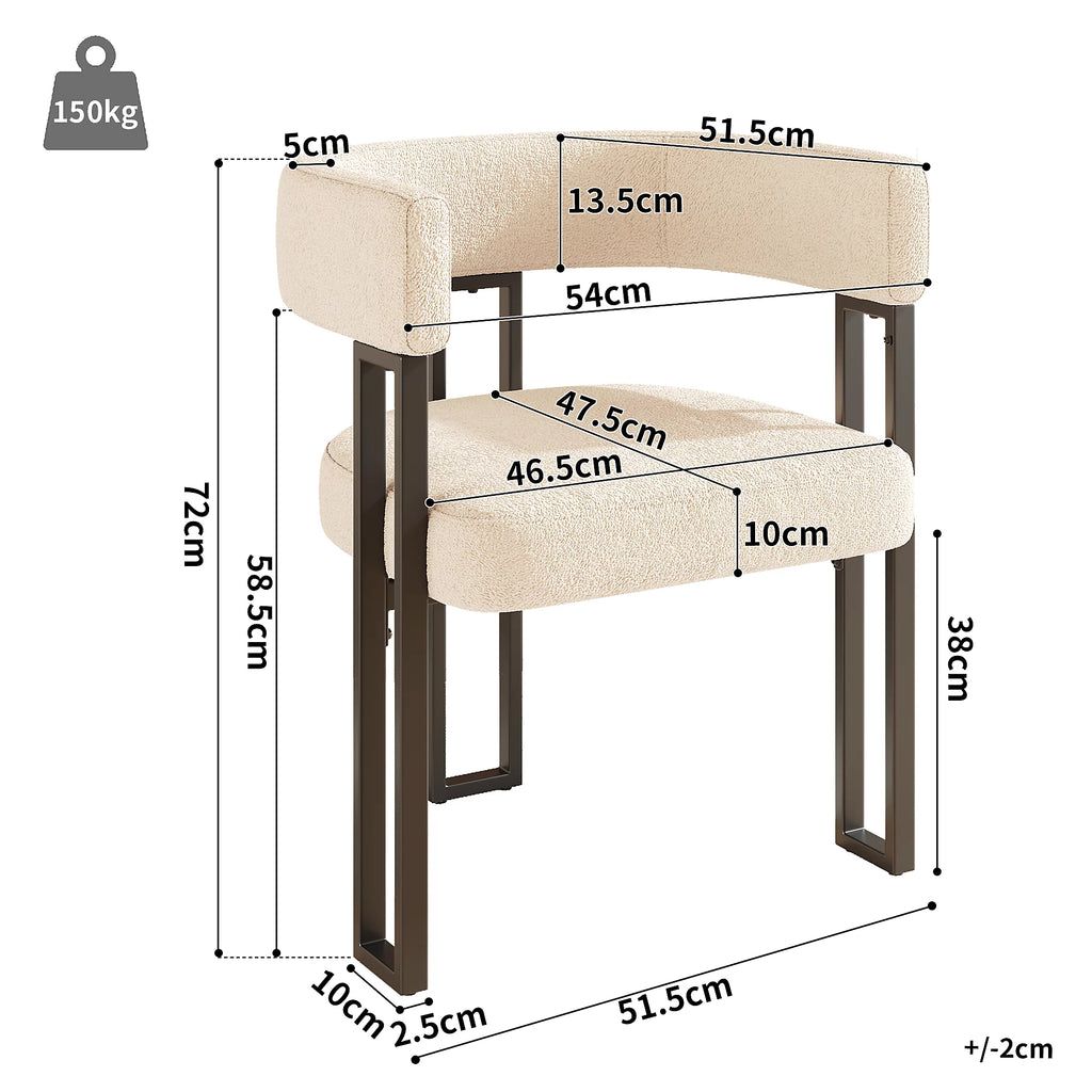 Mia Curve Dining Chairs - Set of 2