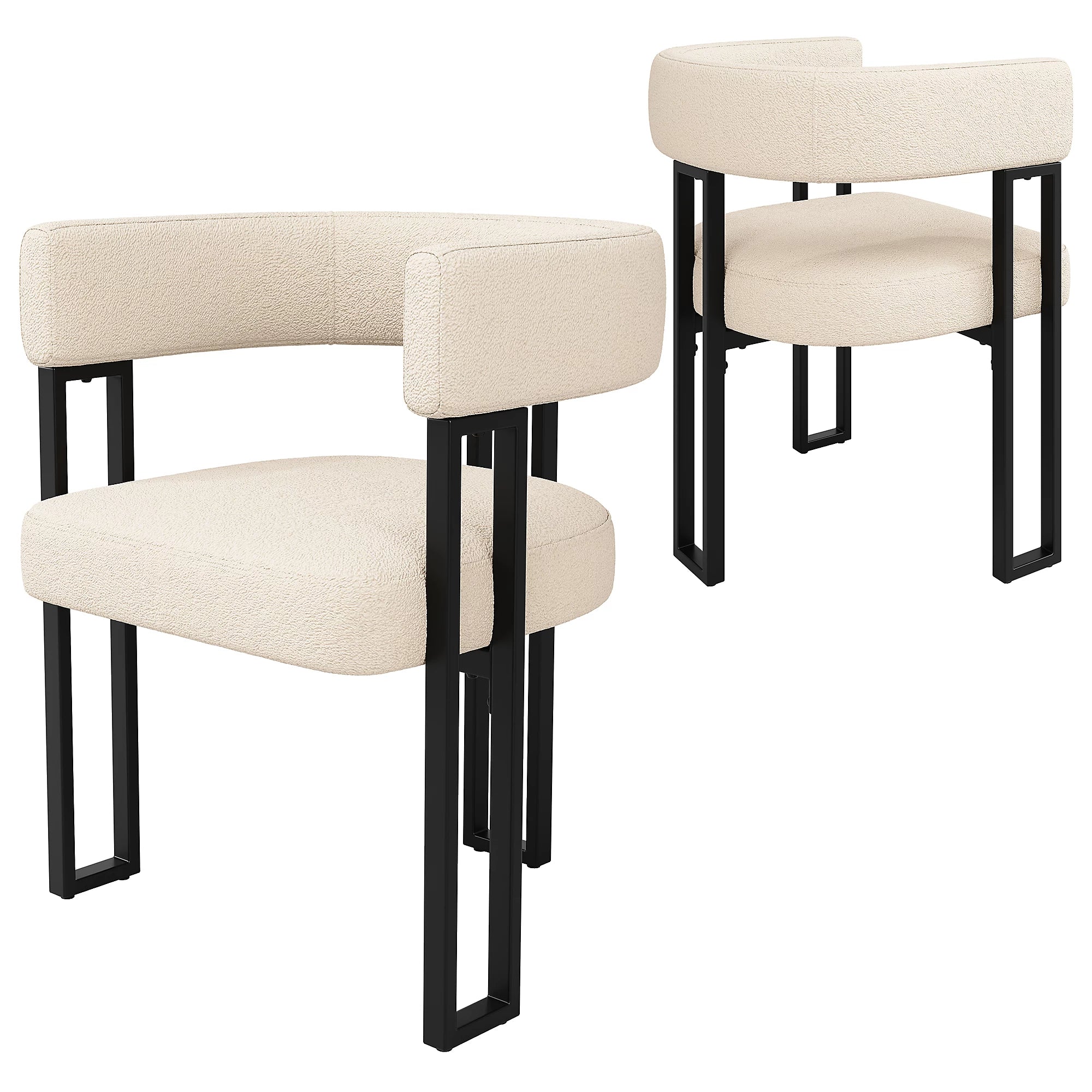 Mia Curve Dining Chairs - Set of 2