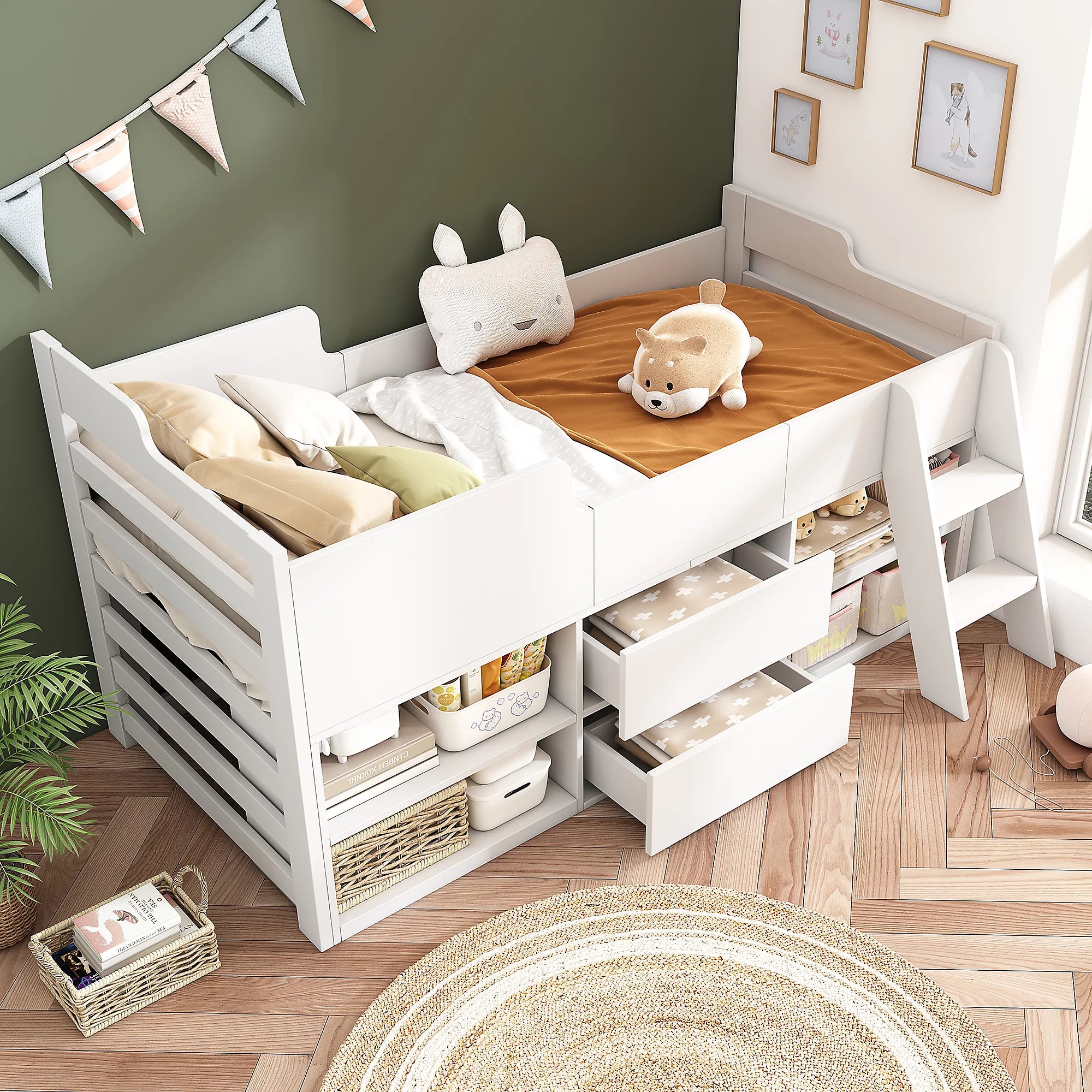 Alba Storage Cabin Bed - Espresso Brown