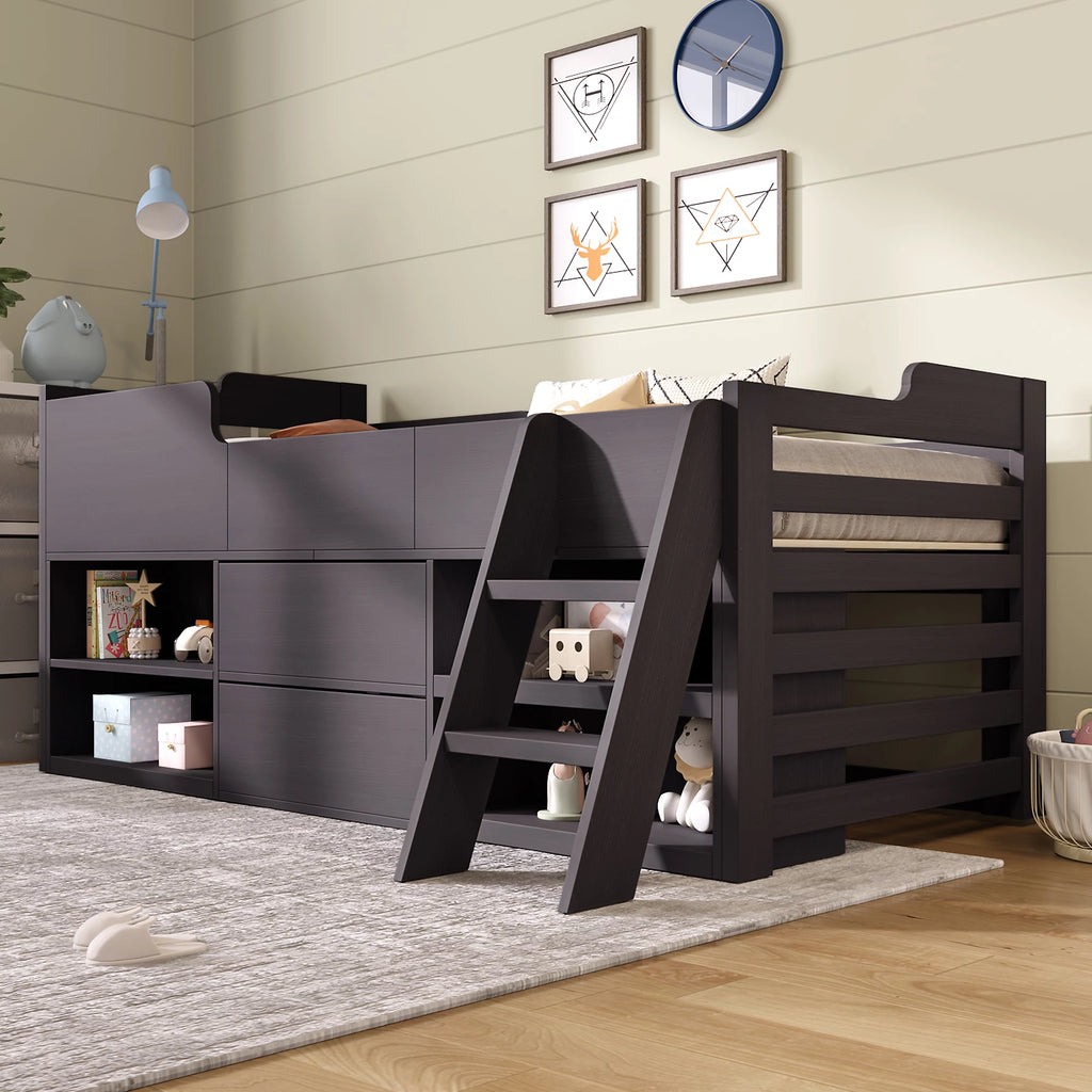 Alba Storage Cabin Bed - Espresso Brown