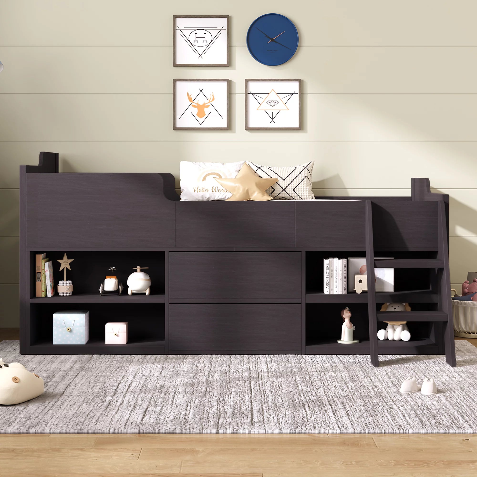 Alba Storage Cabin Bed - Espresso Brown