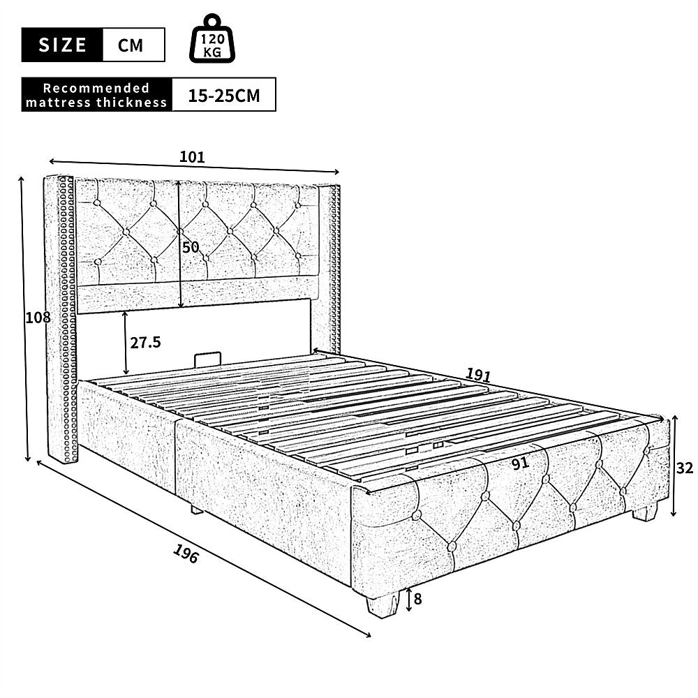 Heritage Tufted Single Bed