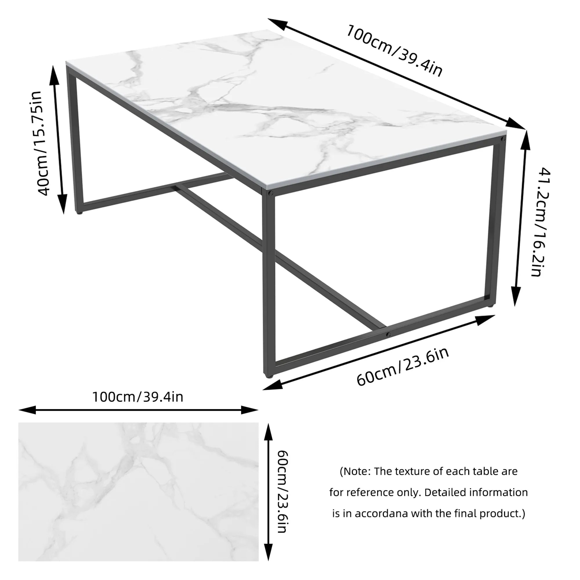 Gatsby Minimalistic Coffee Table - White