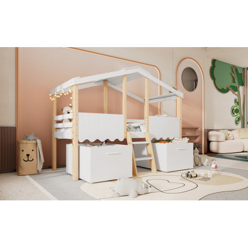 Cozy Cabin Kids Storage Bed