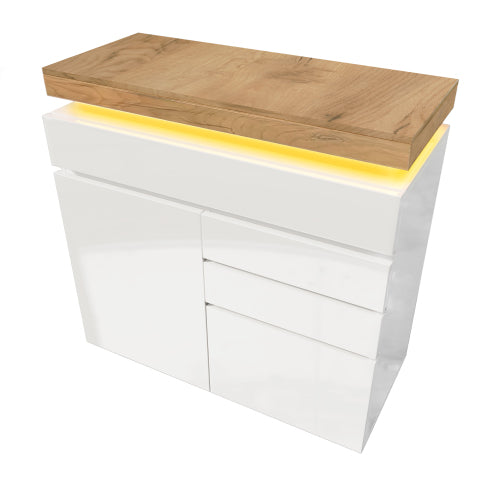Aurora LED Dresser with 2 Doors and 3 Drawers